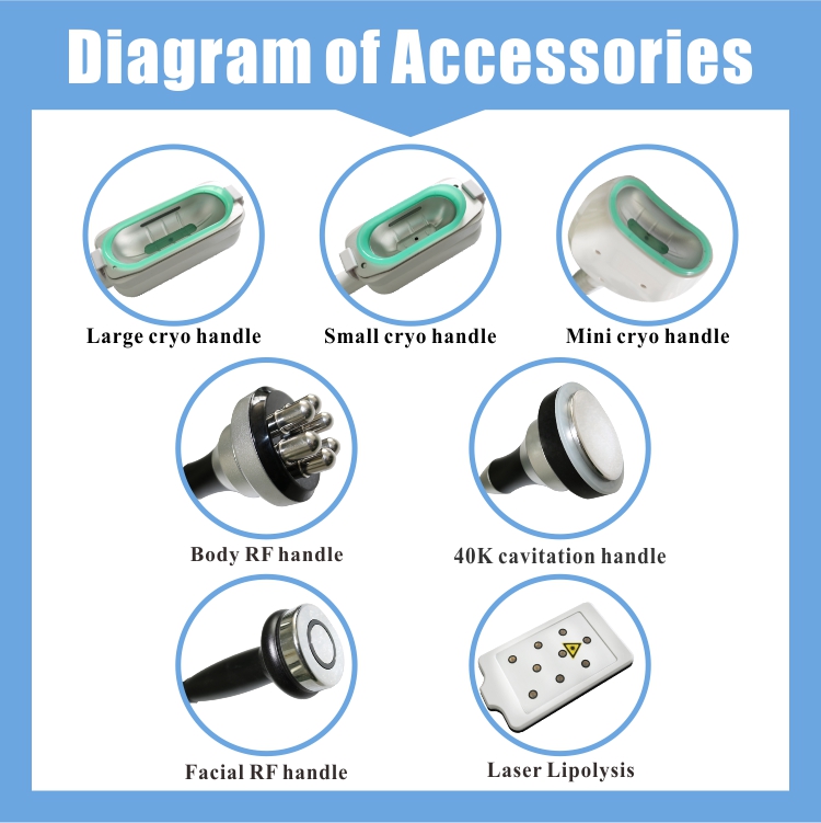 Портативная Машина для похудения тела с криолиполизом на 360 градусовпотерять вес машины кавитации rf вакуума  (图4)